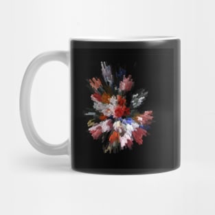 Abstract 3D pixel flowers Mug